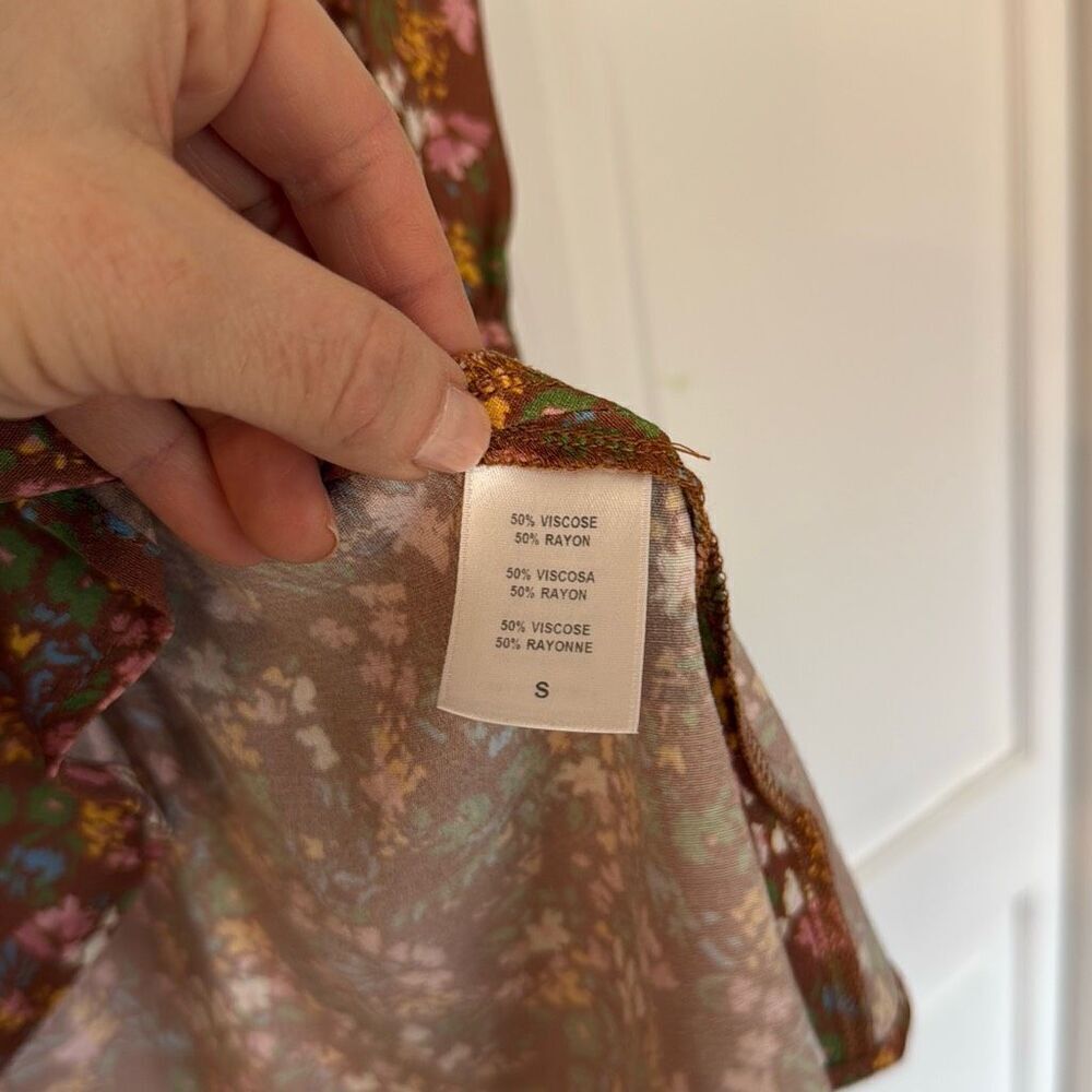 Clayton X Revolve ditsy floral long sleeve dress small - Picture 5 of 9
